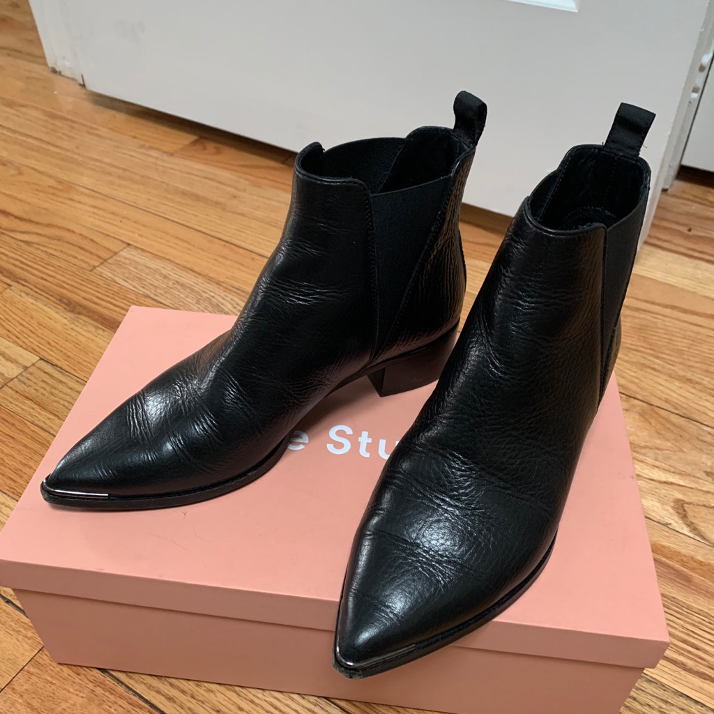 Acne Studios Jensen Black Ankle Boots